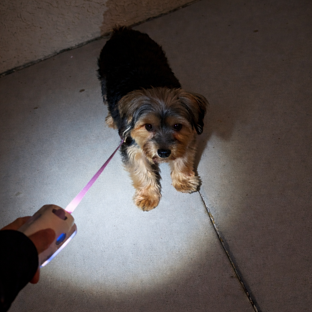 LED Retractable Dog Leash – Stay Visible & Walk Safe at Night
