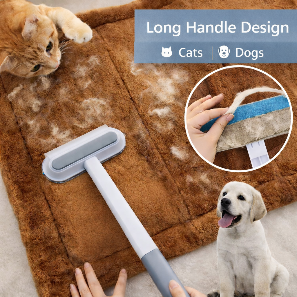 4 in 1 Pet Hair Removal Brush – Multi-Purpose Cleaner for Dogs & Cats