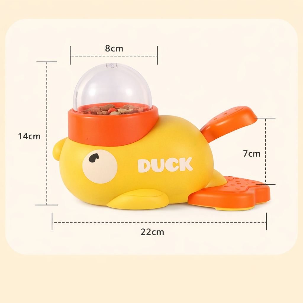 Duck Puzzle Feeder – Interactive Treat Toy for Dogs & Cats