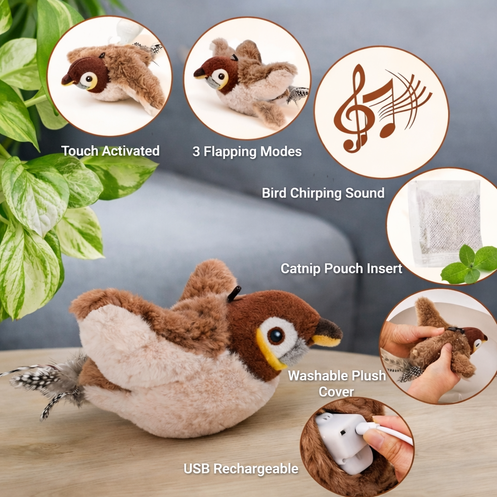 Interactive Flapping Bird Toy
