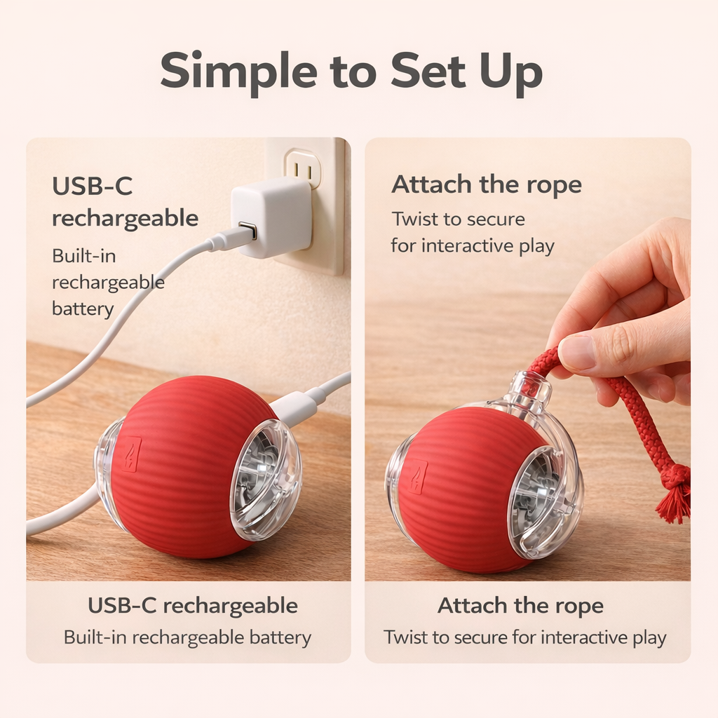 Smart Interactive Rolling Cat Ball